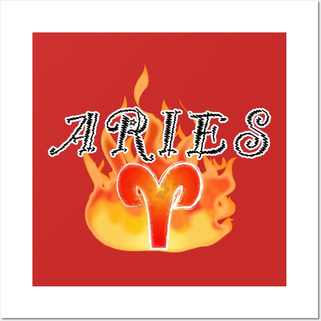 Aries: Zodiac Fire Sign Wall Art by PenguinCornerStore